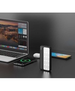 Rebeltec Powerbank P20 LCDPD LAMP 20 000mAh, integroitu LED-lamppu torch-funktiolla