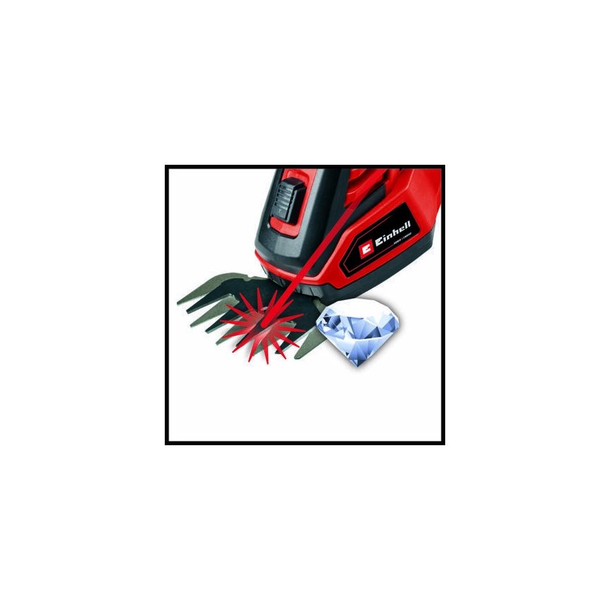 Einhell GE-CG 18/100 Li T-Solo bezvada zāles dzirkles 10 cm 18 V Melns, Sarkans – 4