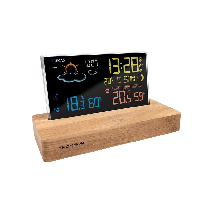 Thomson CT610 digital weather station Wood LCD AC/Battery – 2