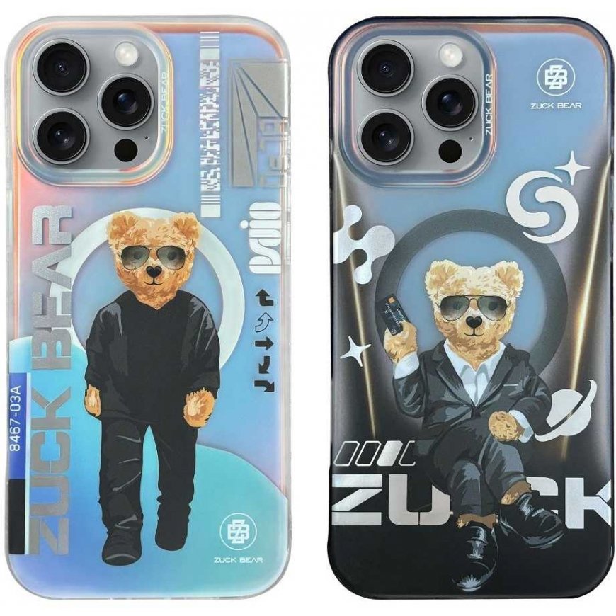 ZuckBear ZUCK BEAR case BERLIN BOSS MAG compatible with MagSafe, designed for IPHONE 16 with two charms – 5
