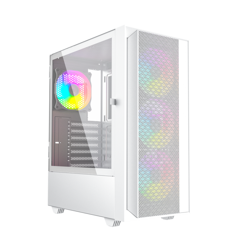 Корпус Gembird CCC-FC-M200 Gaming ATX, Fornax M200, сетчатый, без вентиляторов, черный – 2