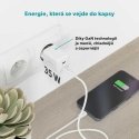 Epico UltraBoost GaN 35W sieninis įkroviklis EA35 su 1.2m USB-C kabeliu - Baltas