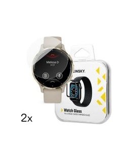 Закаленное стекло Wozinsky Full Glue для Garmin Venu 3S 41 мм (2 шт)