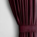 Aizkari VELVET krāsā sarkana klasiskā stila lente materiāla tips - tekstils aksoms 140x245 AmeliaHome