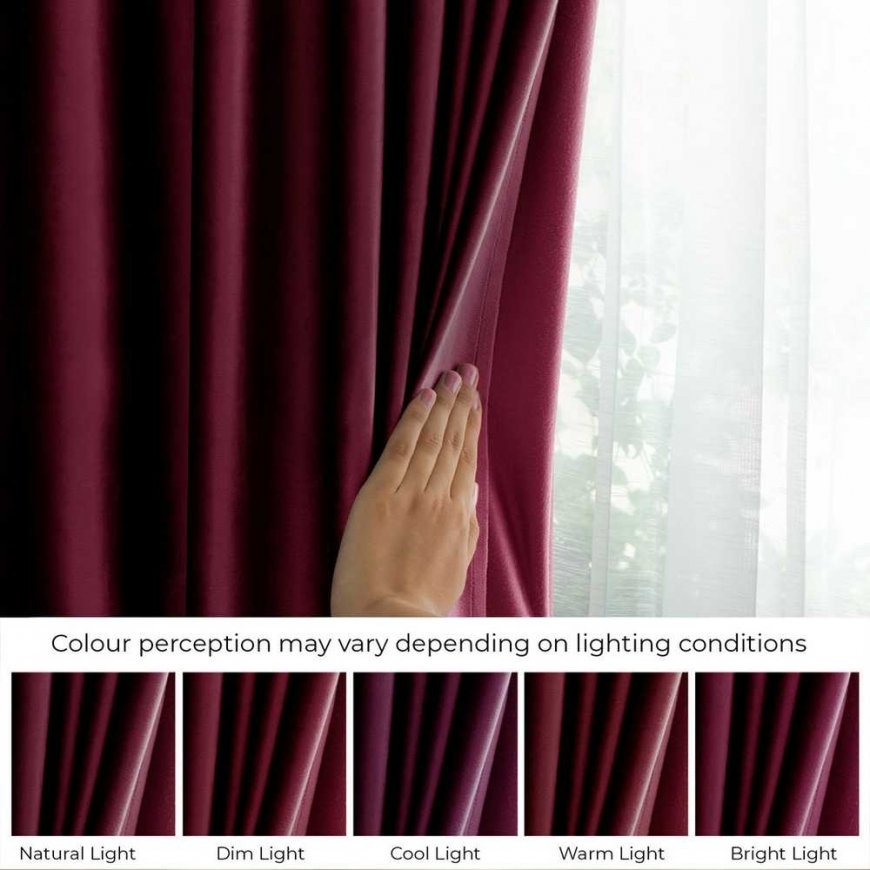Aizkari VELVET krāsā sarkana klasiskā stila lente materiāla tips - tekstils aksoms 140x245 AmeliaHome – 2