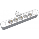 PLASTROL HOME extension cord 5 sockets 3m with switch 1x USB-A 1x USB-C PLASTROL HOME extension cord 5 sockets 3m with switch 1x USB-A 1x USB-C