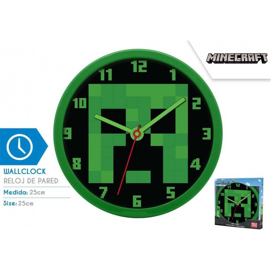 Kids Euroswan Spain Minecraft wall clock