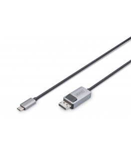 Digitus DB-300334-020-S videokaabliadapter 2 m USB tüüp-C DisplayPort Must