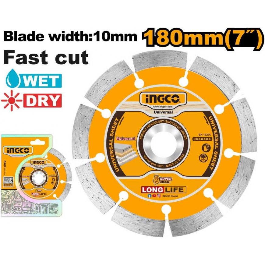 Ingco timanttipyörä 180 x 10 mm – 2