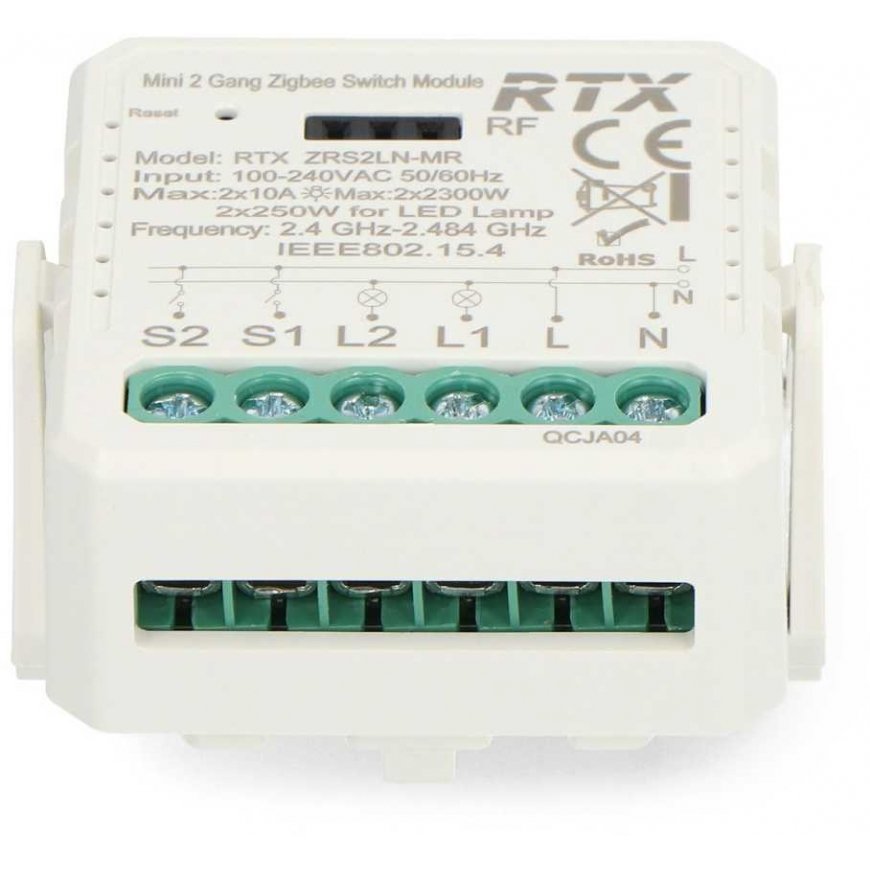 Tuya – 2 kanalų mini relė 10A – ZigBee – Android / iOS programėlė – RTX ZRS2LN-MR – 4