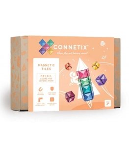 „Connetix“ – pasteļu kvadrātiņu iepakojums, 40 gab. (CT-P-00040-SQ)