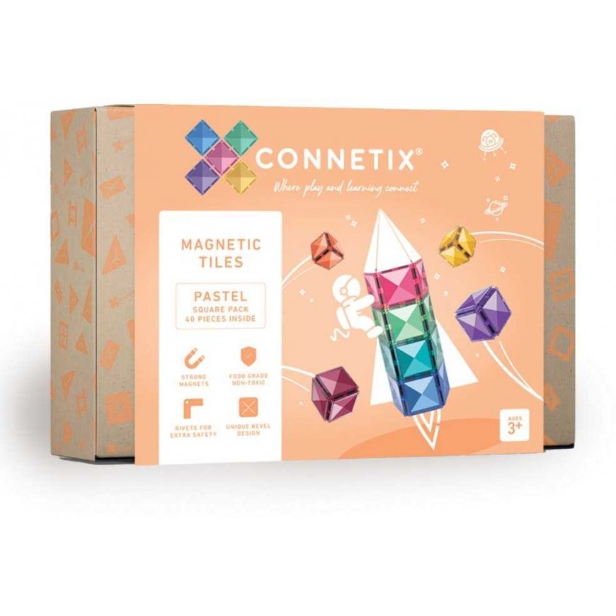 „Connetix“ – pastellide ruutude pakend, 40 tk. (CT-P-00040-SQ) – 4