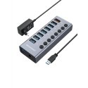 GRAUGEAR G-HUB71-A keskitin USB 3.2 Gen 1 (3.1 Gen 1) Type-A 5000 Mbit/s GRAUGEAR G-HUB71-A keskitin USB 3.2 Gen 1 (3.1 Gen 1) Type-A 5000 Mbit/s