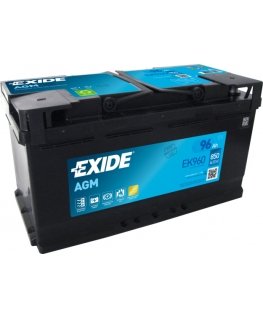 Exide EK960 vehicle battery AGM (Absorbed Glass Mat) 96 Ah 12 V 850 A Car