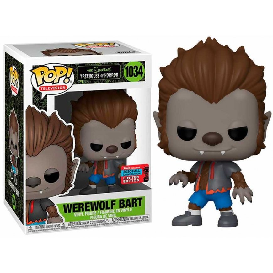 Funko POP! Televizija: Simpsonų siaubo namas medyje – vilkolakio Barto ribota vinilo figūrėlė – 2