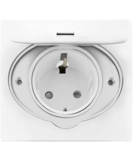 Orno Герметичная электрическая розетка, IP44, 1x2P+Z (Schuko), белая