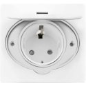 Orno Hermetic electrical socket, IP44, 1x2P+Z (Schuko), white Orno Hermetic electrical socket, IP44, 1x2P+Z (Schuko), white
