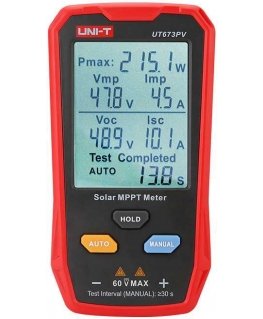 MPPT testeris, 5-800W, 0-35A, 12-60VDC, rankinis/auto režimas, UNI-T
