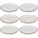 Secret De Gourmet PIECES ALIX porcelāna vakariņu šķīvji, ar melnu malu, 6 gab. x 27 cm Secret De Gourmet PIECES ALIX porcelāna vakariņu šķīvji, ar melnu malu, 6 gab. x 27 cm