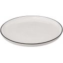 Secret De Gourmet ALIX porcelain dinner plates, black rim, 6 pcs. x 27 cm