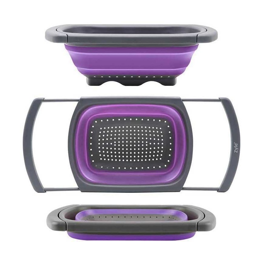 Zyle Silicone Strainer with Retractable Handles, ZY989PST