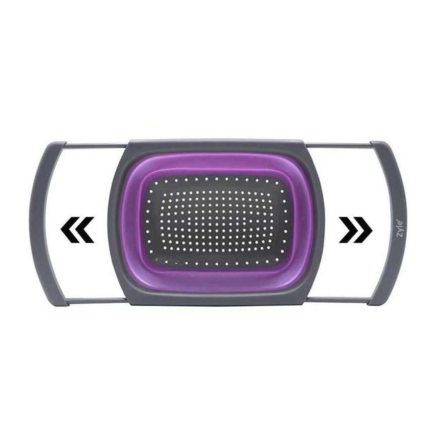 Zyle Silicone Strainer with Retractable Handles, ZY989PST – 3