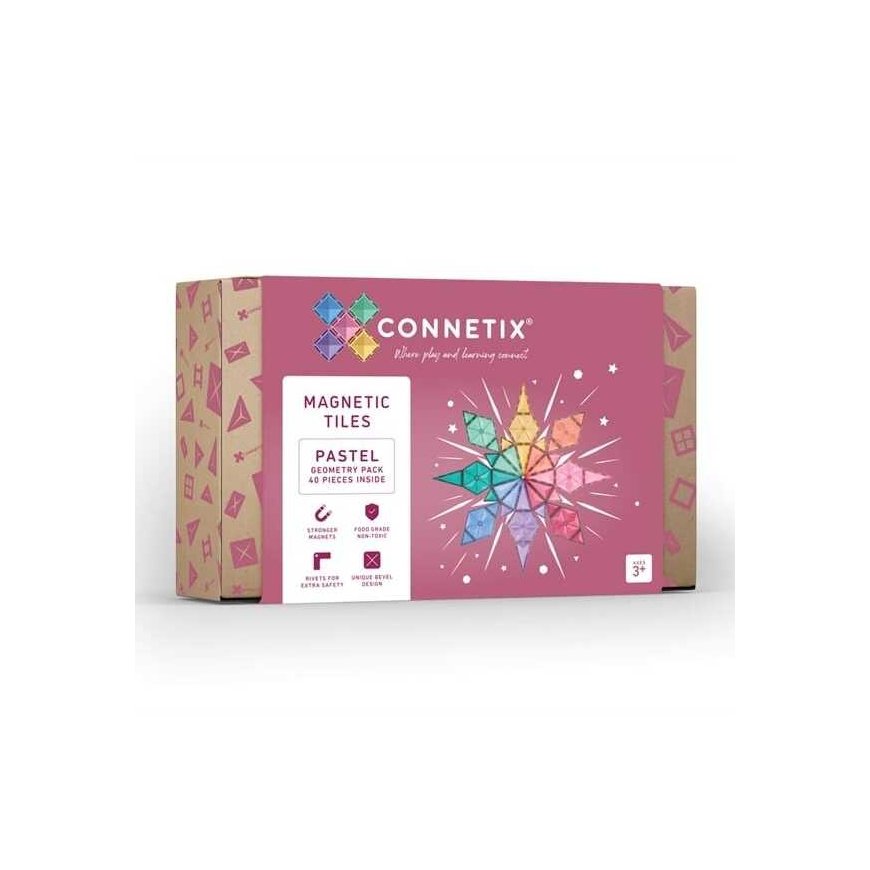 Connetix Pastelinis Geometrinis rinkinys 40 dalių