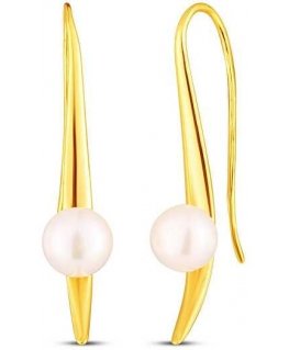 Jwl Luxury Pearls Элегантные позолоченные серьги с жемчугом JL0856