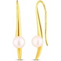 Jwl Luxury Pearls Элегантные позолоченные серьги с жемчугом JL0856