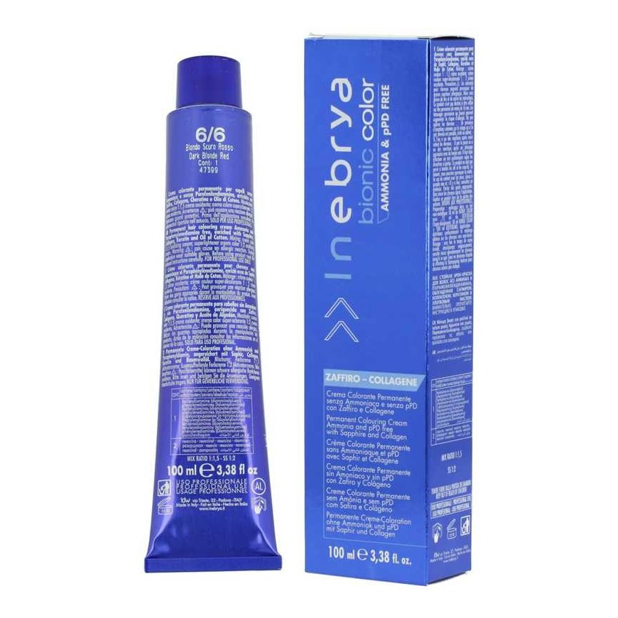 Inebrya Bionic Color Punane (6/6 Tume Mõeldud Heledatele Juustele Punane) 100 ml