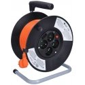 Solight extension cord, 4 sockets, 25m, orange cable, 3x 1.5mm2 Solight extension cord, 4 sockets, 25m, orange cable, 3x 1.5mm2