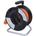 Solight extension cord, 4 sockets, 25m, orange cable, 3x 1.5mm2 Solight extension cord, 4 sockets, 25m, orange cable, 3x 1.5mm2