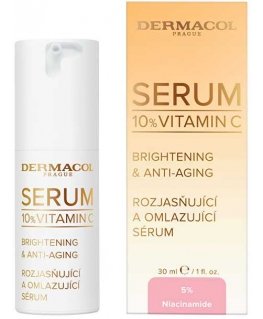 Dermacol skaistinamasis ir senėjimą stabdantis serumas – skaistinamasis ir atjauninantis serumas su vitaminu C – 30 ml