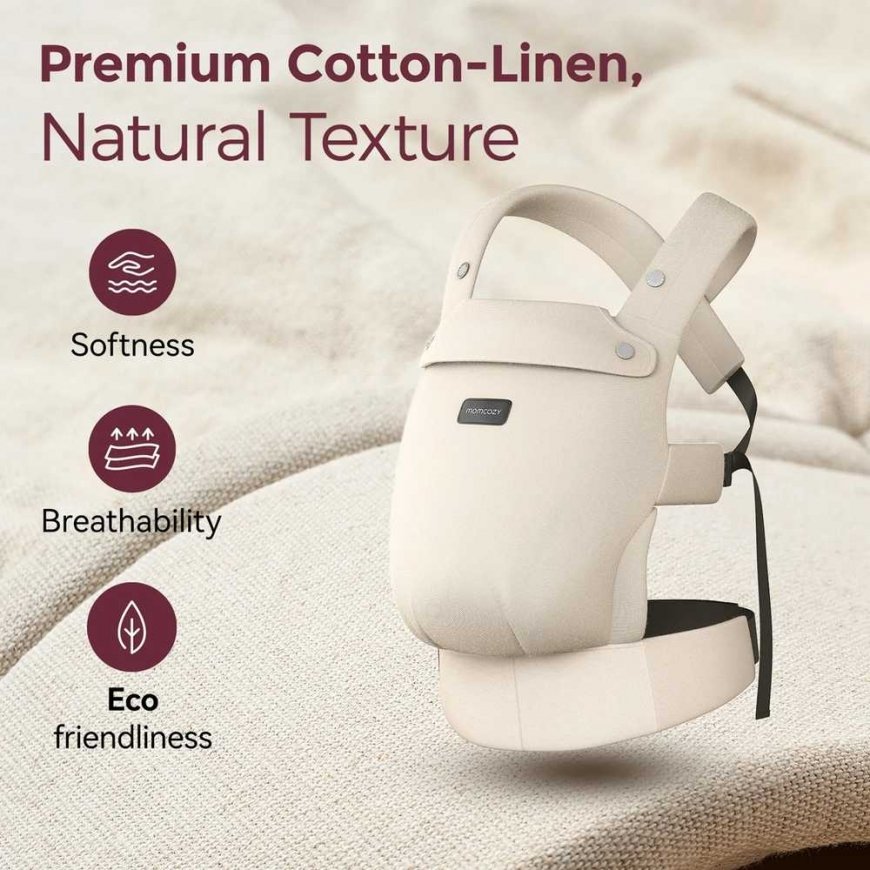 MOMCOZY ERGONOOMILINE KÜDIKI NEŠIOKLÕ PUREHUG LOODUSLIKUST LINAST, KERGE AMBER – 2