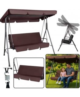 Lean Sodo swing with mattress and cushions 200x120x164 cm