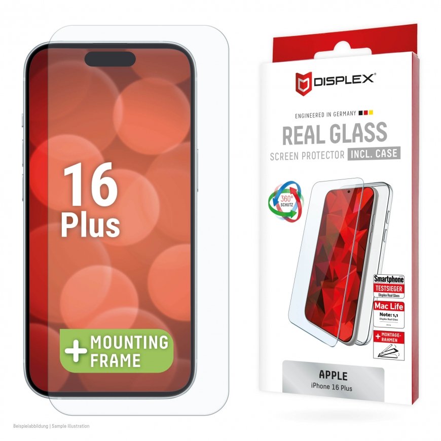 Displex 02002 Matkapuhelimen näyttö- ja taustasuoja Kirkas näytönsuoja Apple 1 kpl