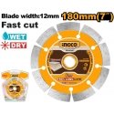 Ingco diamond wheel 180 x 12 mm Ingco diamond wheel 180 x 12 mm