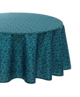 Atmosphera Pyöreä pöytäliina, Ø 180 cm, merellinen lehtikuvio