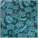Atmosphera Round tablecloth, Ø 180 cm, marine with leaf print Atmosphera Round tablecloth, Ø 180 cm, marine with leaf print