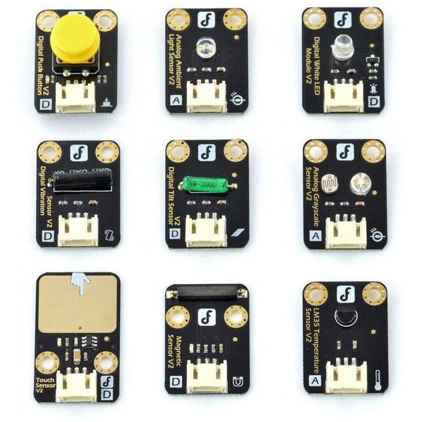 DFRobot Gravity DFR0018, 9 module kit with wires for Arduino