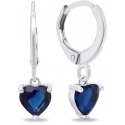 Brilio Silver Brilio Silver Earrings with Heart Hoops EA654WB Brilio Silver Brilio Silver Earrings with Heart Hoops EA654WB
