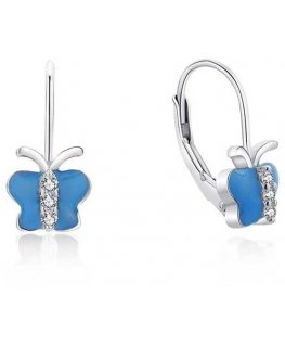 Серебряные серьги Moiss Charming с бабочками E0003656
