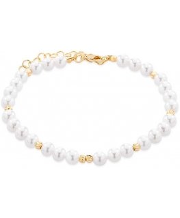 Elegant bracelet with synthetic pearls VSB0179G