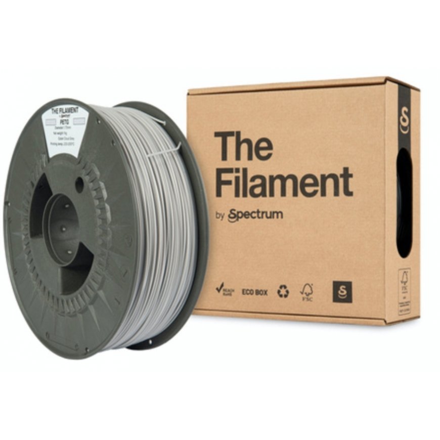 Spectrum Filaments TF-24018 3D-tulostusmateriaali Polyeteenitereflaattiglykoli (PETG) Harmaa 1 kg