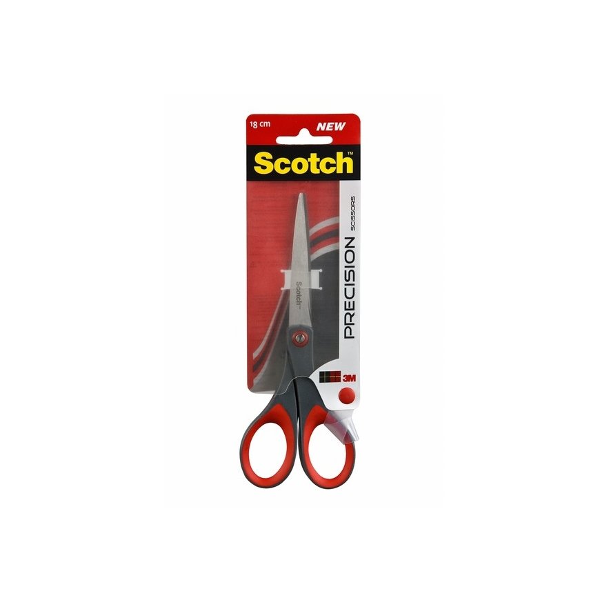 Scotch SCPR18 stationery/craft scissors Office scissors Straight cut Grey, Red