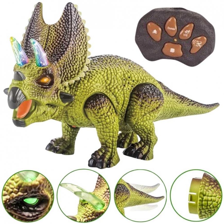 WOOPIE tālvadības RC dinozauru robots Triceratops