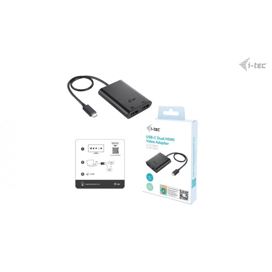 i-tec USB-C Dual 4K/60Hz (single 8K/30Hz) HDMI Video Adapter – 4