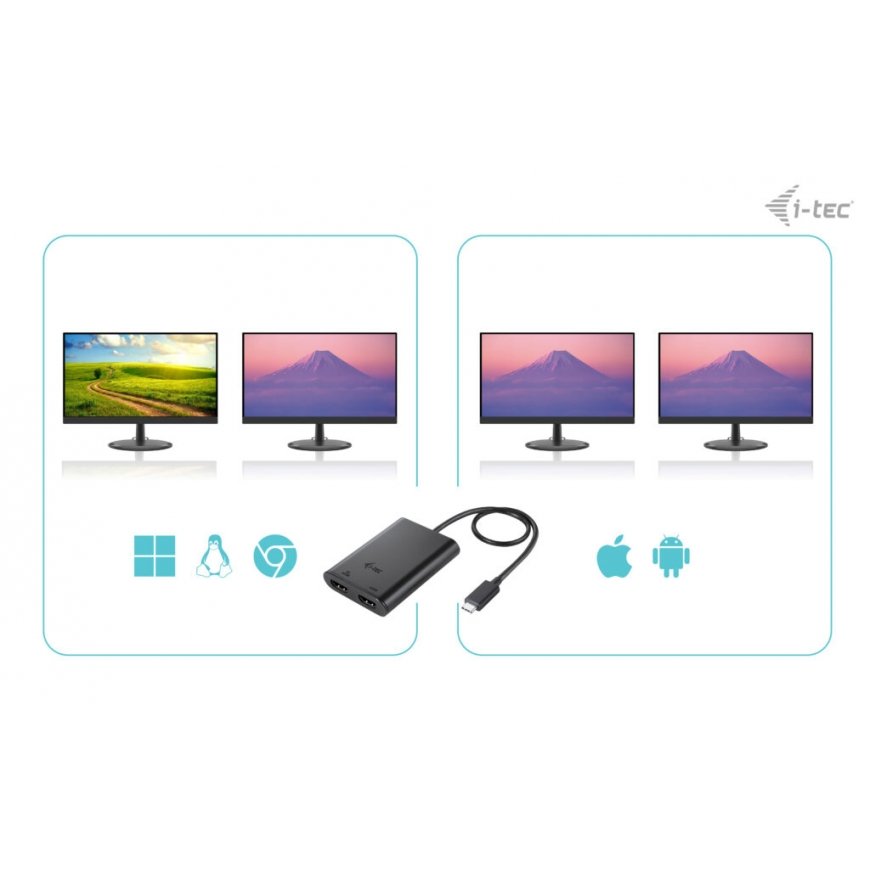 i-tec C31DUAL4K60HDMI USB grafiikka-adapteri 7680 x 4320 pikseliä musta – 5