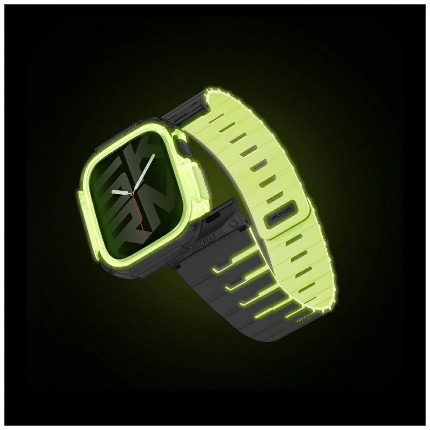 Dėklas Dirželis+etui Skinarma Gemini do Apple Watch 42mm niteglow – 5