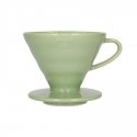 Hario V60-02 keramikinis kavos lašintuvas Smokey Žalias Hario V60-02 keramikinis kavos lašintuvas Smokey Žalias